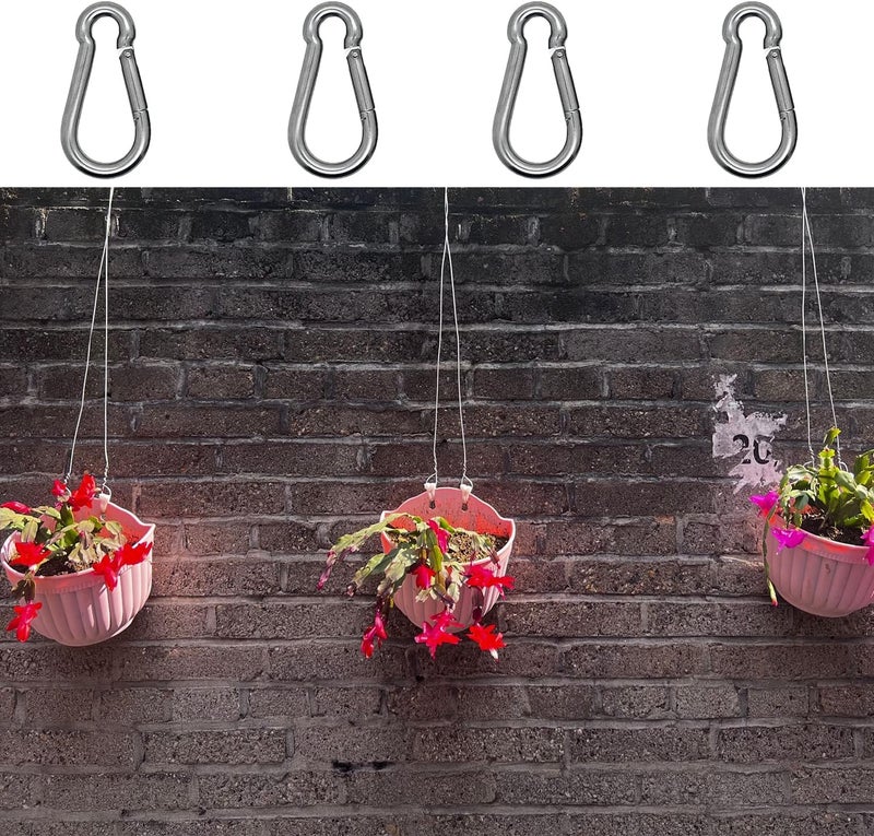 MYYZMY 4 Inch Spring Snap Hook, 304 Stainless Steel Light Duty Clip for Keys, Bag, Home Organization, 2 Pack - Image 5